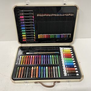 88pc Go Go Studio Mixed Media Art Set Mondo Llama Acrylic Paint Pencils Pastels